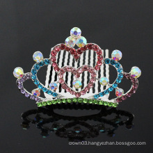 princess crown comb for girl rhinestone trendy hair accessories